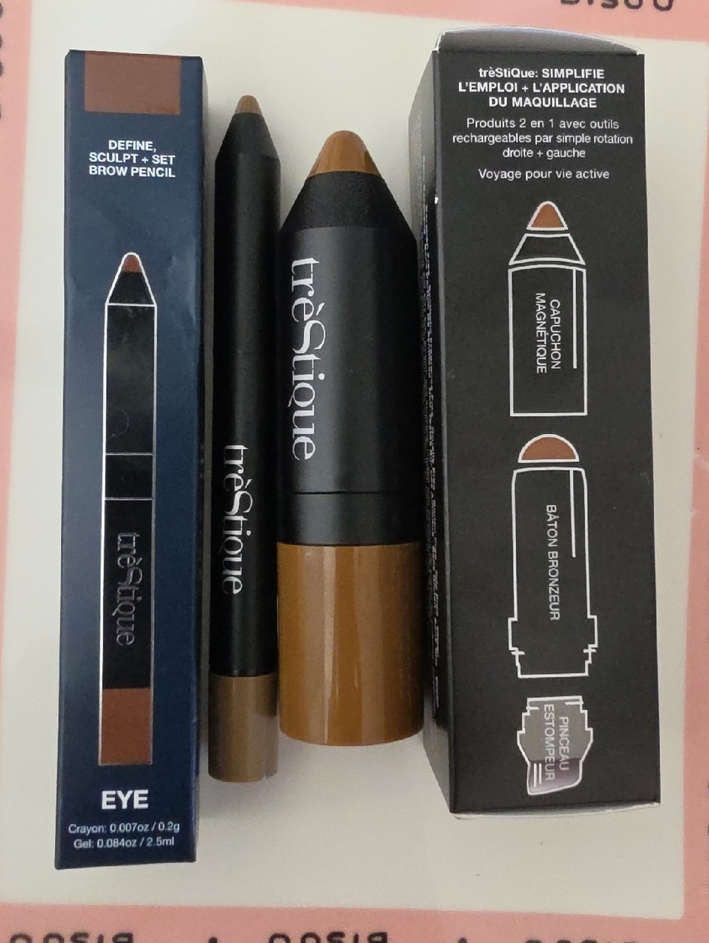 trèStique Brow Pencil in 'Americano' & Contour Cheek Stick in 'Brazilian Bronze'